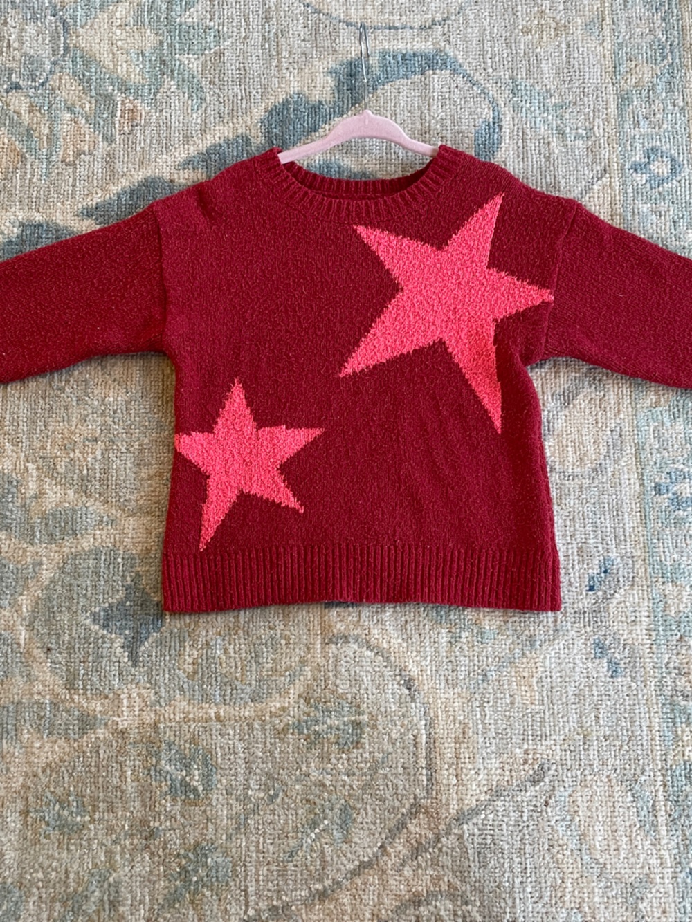Red Star Knit Sweater - Kid’s Cozy Crewneck